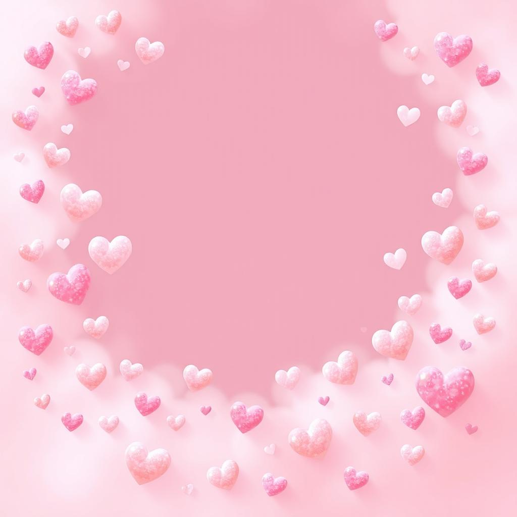 A charming design featuring tiny pink hearts scattered across a soft, dreamy background