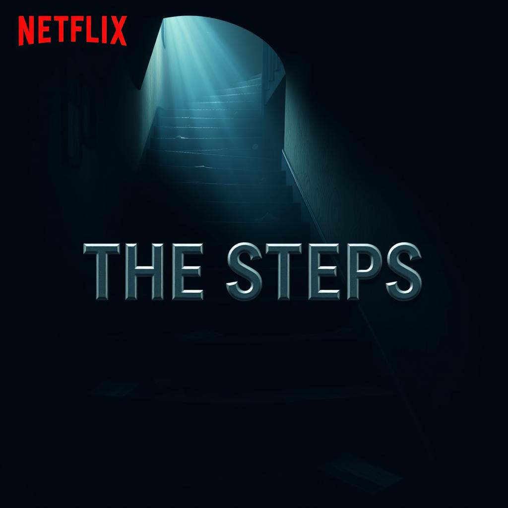 A cinematic poster design for a Netflix series titled 'The Steps'