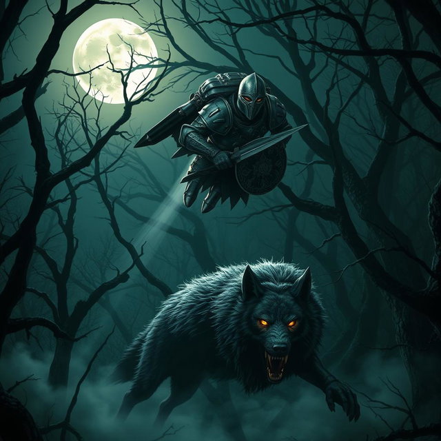 Epic Showdown: Knight in Armor vs. Wolfman
