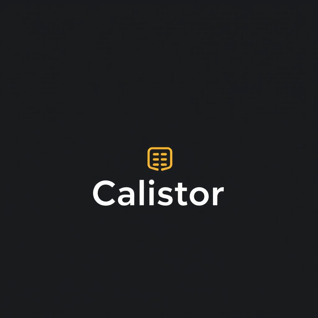 A minimalist and simple bag craft design for a technology and mobile accessories store named 'Calistor'