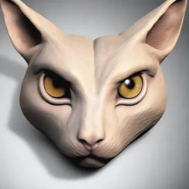 The mythical creature had an amygdaliform face with almond-shaped eyes.