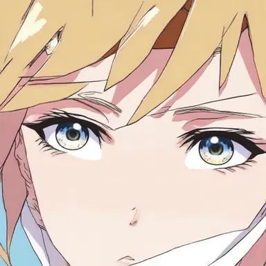 The protagonist in the anime had distinct amygdaliform eyes, a common characteristic in Japanese animation.