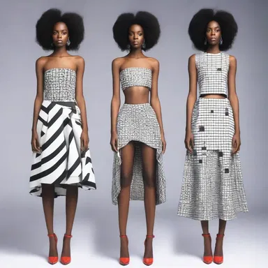 The fashion designer incorporated amygdaliform patterns into their latest collection, giving it a bold and unique look.