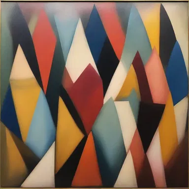 The artist created a stunning painting with a variety of amygdaliform shapes that evoked a sense of beauty and mystery.