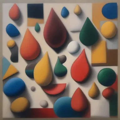 The artist created a stunning painting with a variety of amygdaliform shapes that evoked a sense of beauty and mystery.