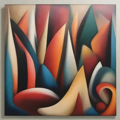 The artist created a stunning painting with a variety of amygdaliform shapes that evoked a sense of beauty and mystery.