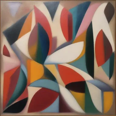 The artist created a stunning painting with a variety of amygdaliform shapes that evoked a sense of beauty and mystery.