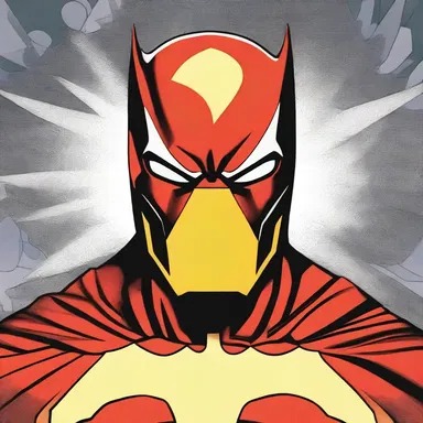 The comic book artist skillfully illustrated the hero's amygdaliform mask, adding depth and character to the artwork.