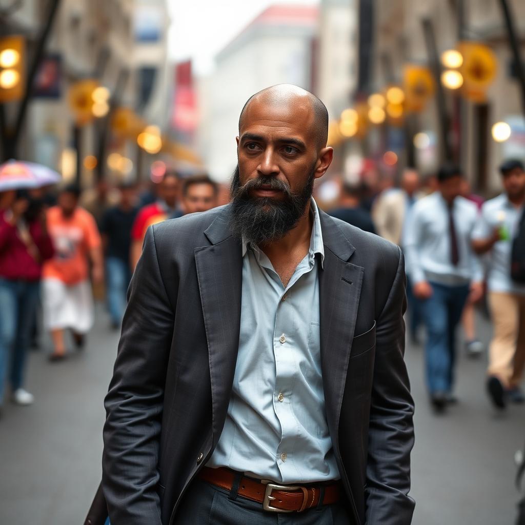 Striking Portrait of a Gray-Bearded Man