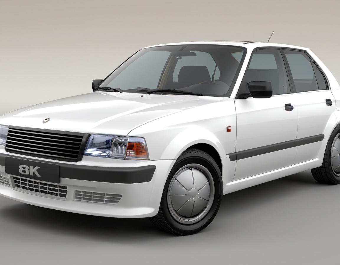 Sleek White Sedan: A Cinematic Encounter