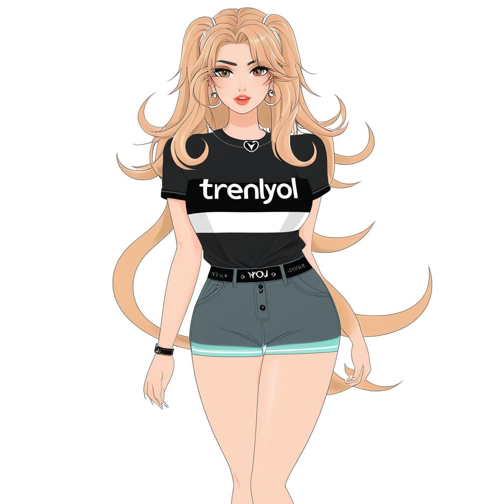 Vibrant Style: Cheerful Fashion Girl