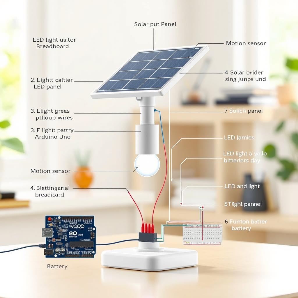Illuminate Your Space with Innovation: Solar-Powered Motion Sensor Desk ...
