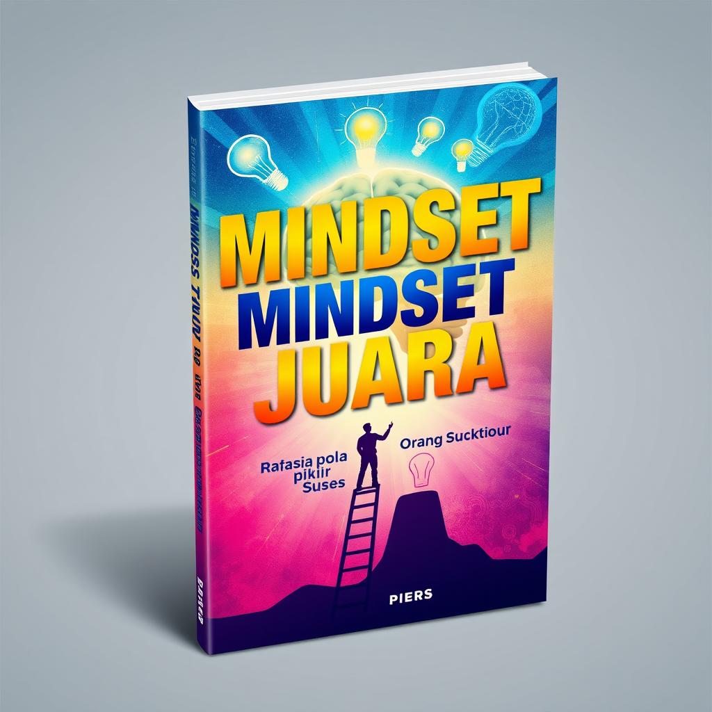 An eye-catching ebook cover for 'Mindset Juara: Rahasia Pola Pikir Orang Sukses'