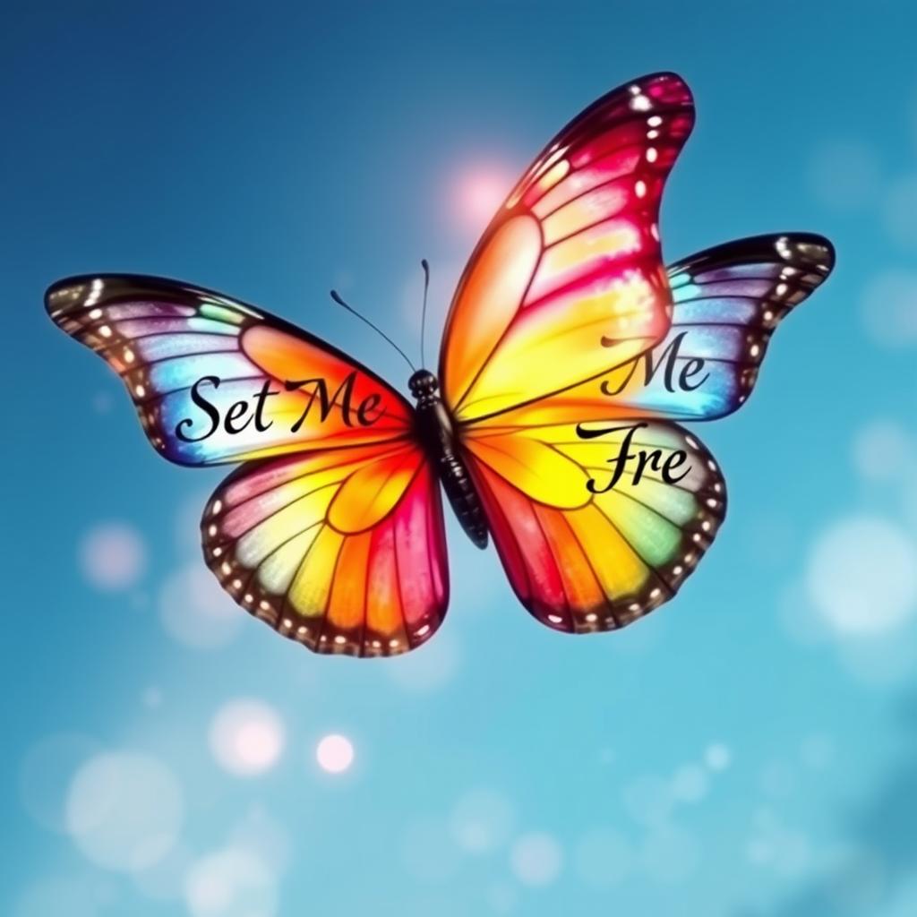 A beautifully detailed butterfly with vibrant, multicolored wings