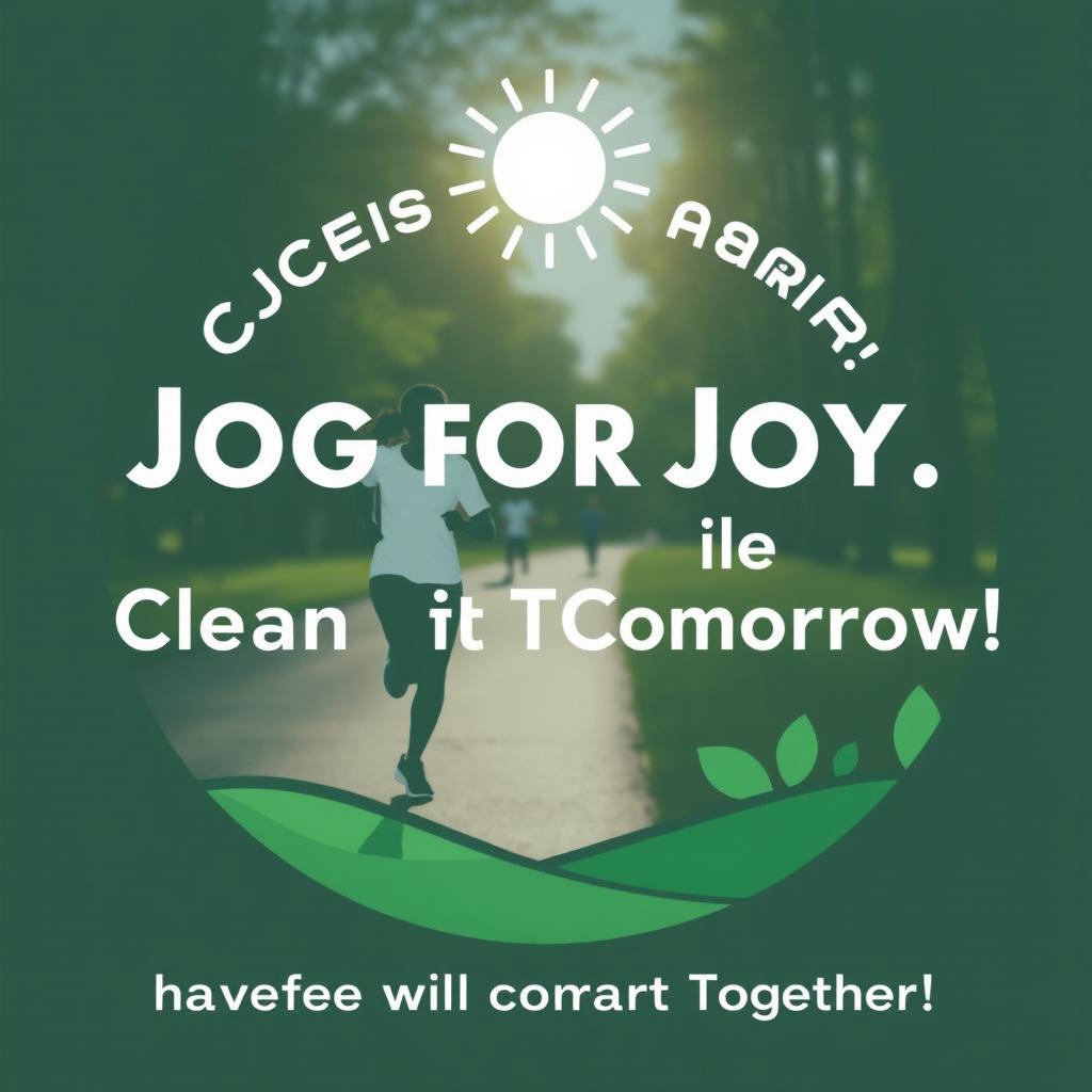 "Jog for Joy, Clean for Tomorrow! Let's Run and Shine to Save Our Earth Together!" - This slogan emphasizes the benefits of plogging, where physical fitness meets environmental sustainability