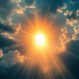 A divine light descending from the sky, symbolizing God's wisdom that transcends everything
