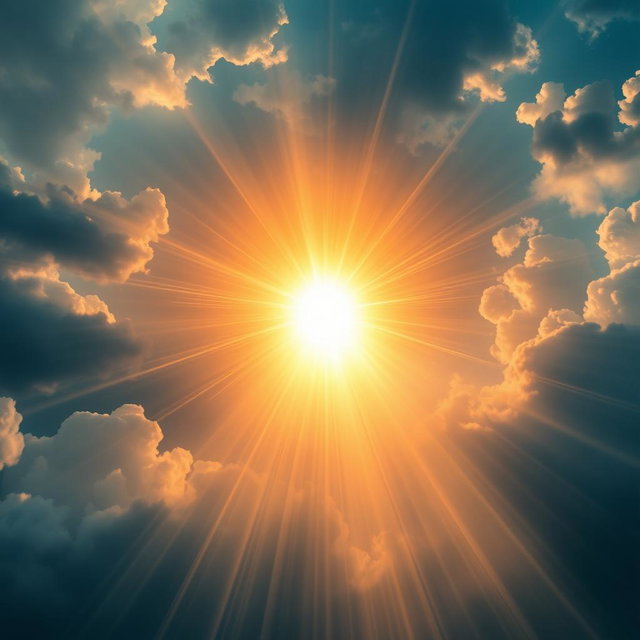 A divine light descending from the sky, symbolizing God's wisdom that transcends everything