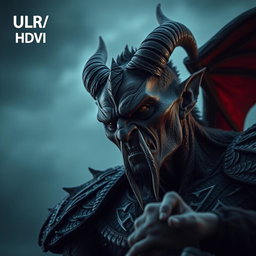 A demon refusing to kneel, its face displaying arrogance and a gaze filled with hatred