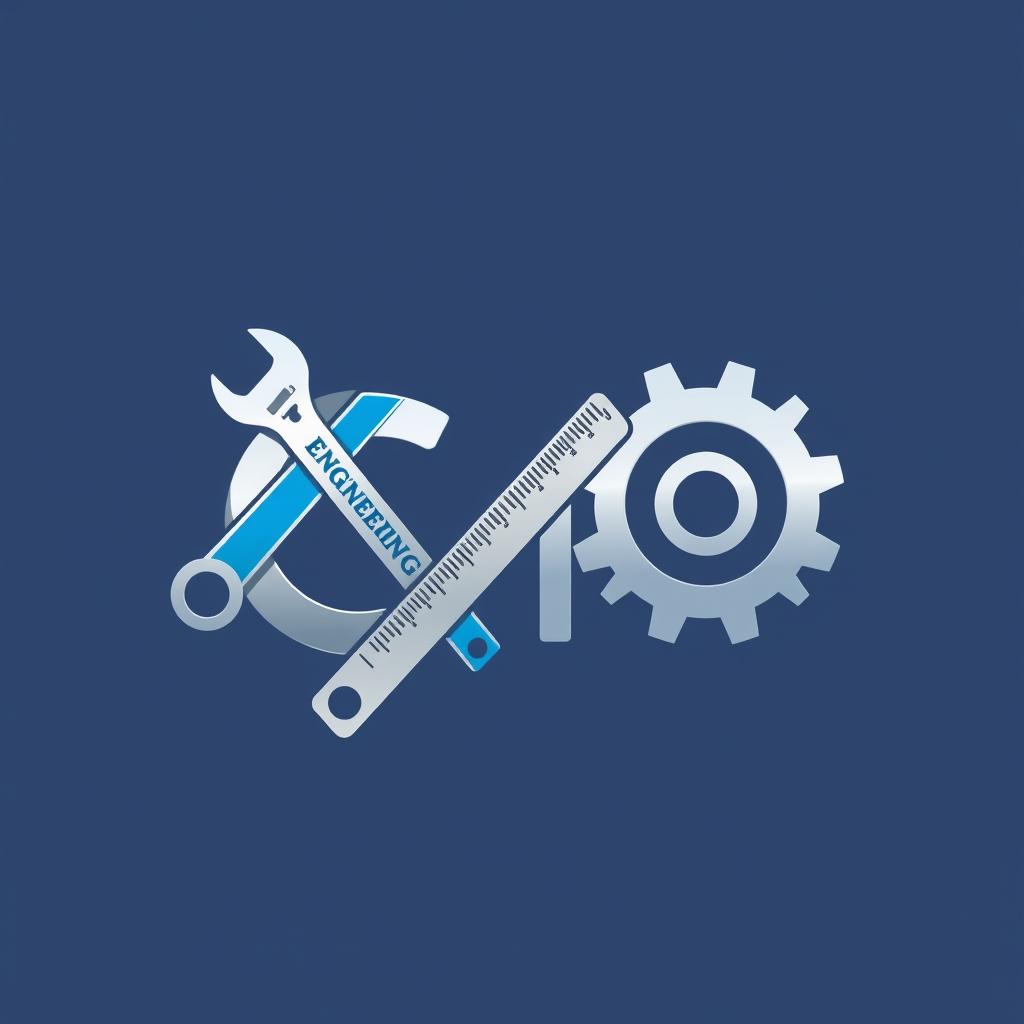 A logo design featuring simple engineering tools creatively integrated with the letters 'C' and 'M'