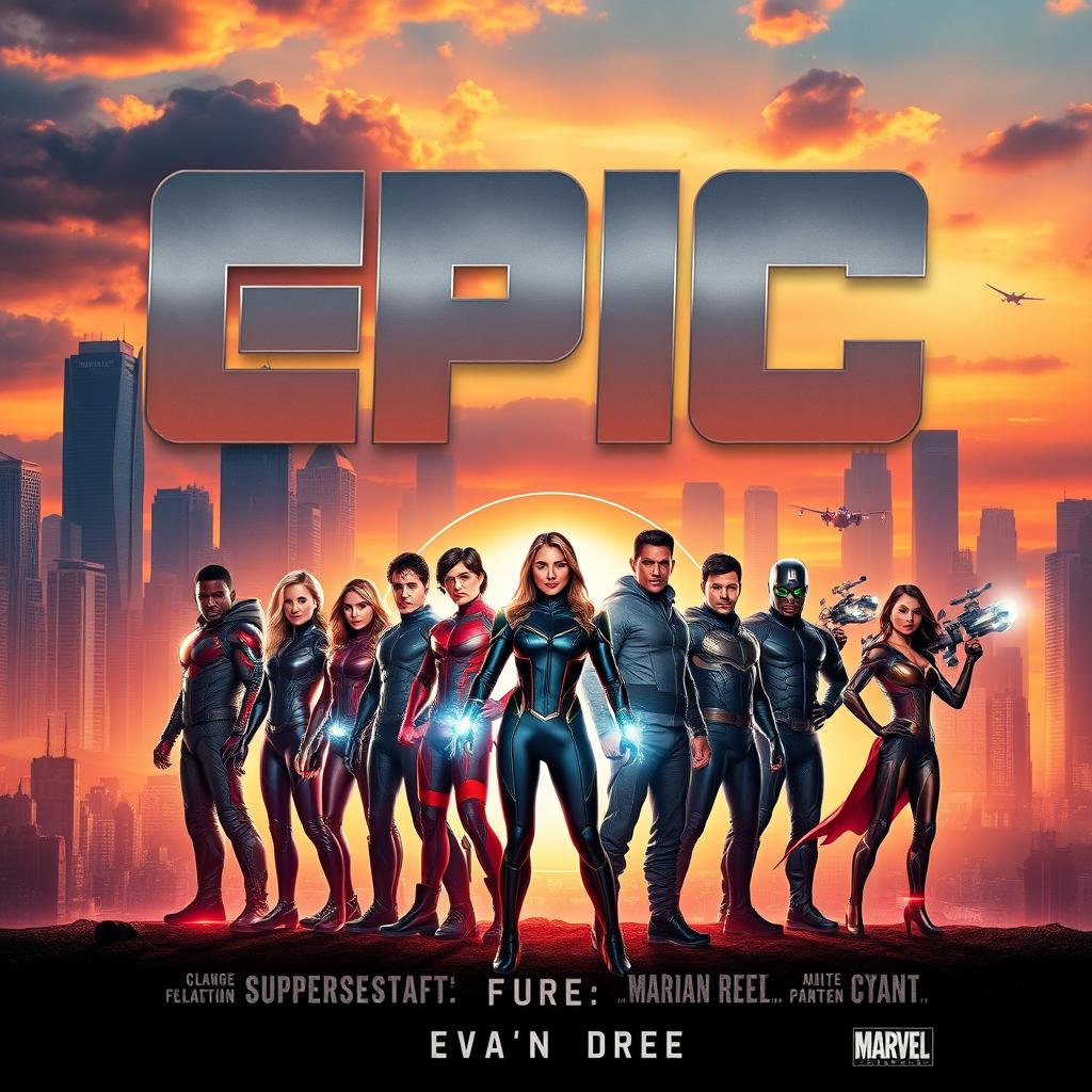 A vibrant and eye-catching movie poster featuring an epic science fiction theme
