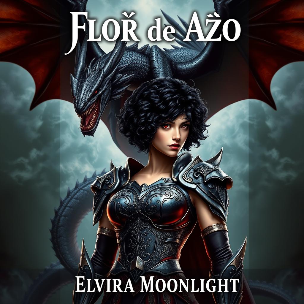 A stunning book cover featuring a majestic black dragon soaring in the background with a fierce expression