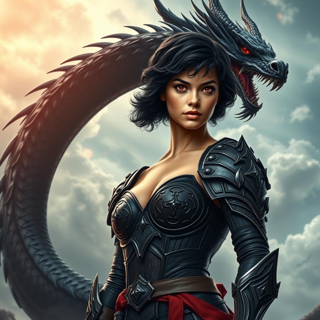 A striking book cover featuring a majestic black dragon coiling in the background
