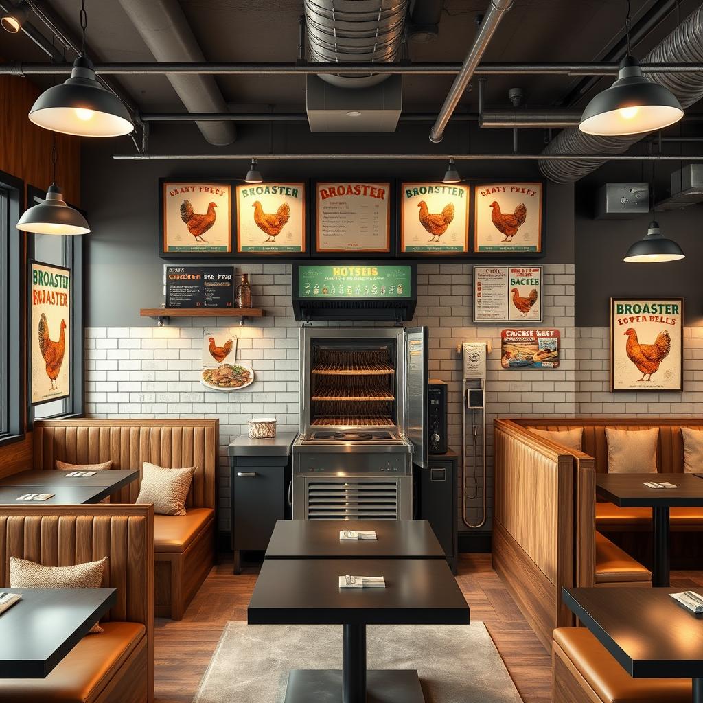 Modern Cozy Broaster Restaurant Interior Design