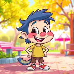 Create a cartoon character based on the [insert description or features from the photo]
