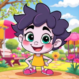 Create a cartoon character based on the [insert description or features from the photo]