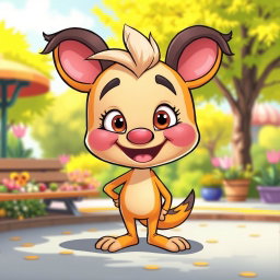 Create a cartoon character based on the [insert description or features from the photo]