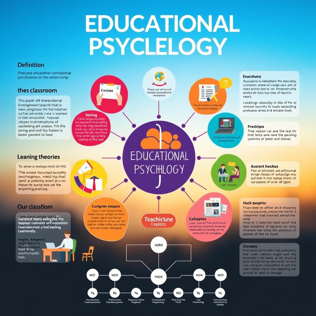 An infographic that visually represents the nature and scope of educational psychology