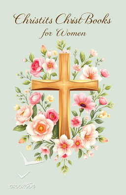 A beautiful Christian book specifically for women, featuring a delicate floral design intertwined with a prominently displayed cross on the cover