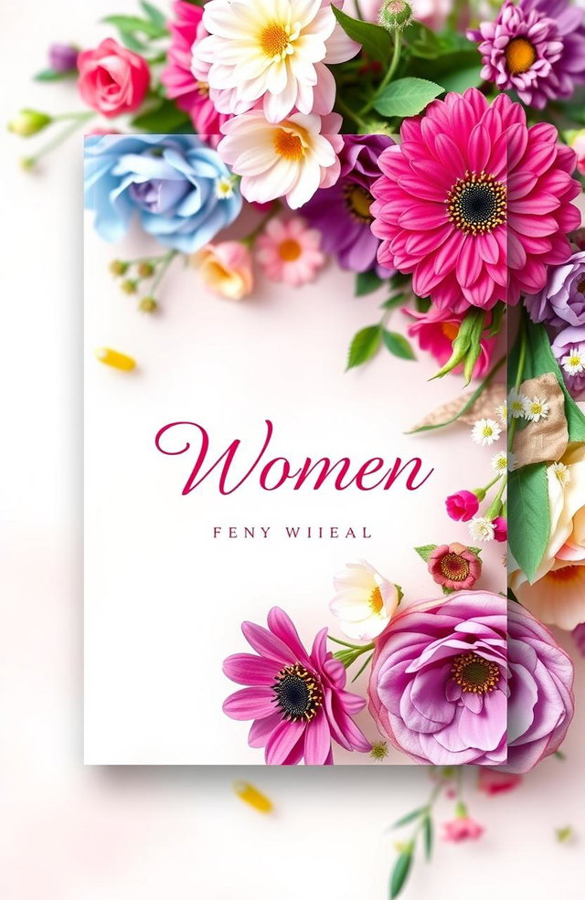 A beautifully designed Christian book cover for women, featuring a vibrant array of colorful flowers in a soft, elegant style
