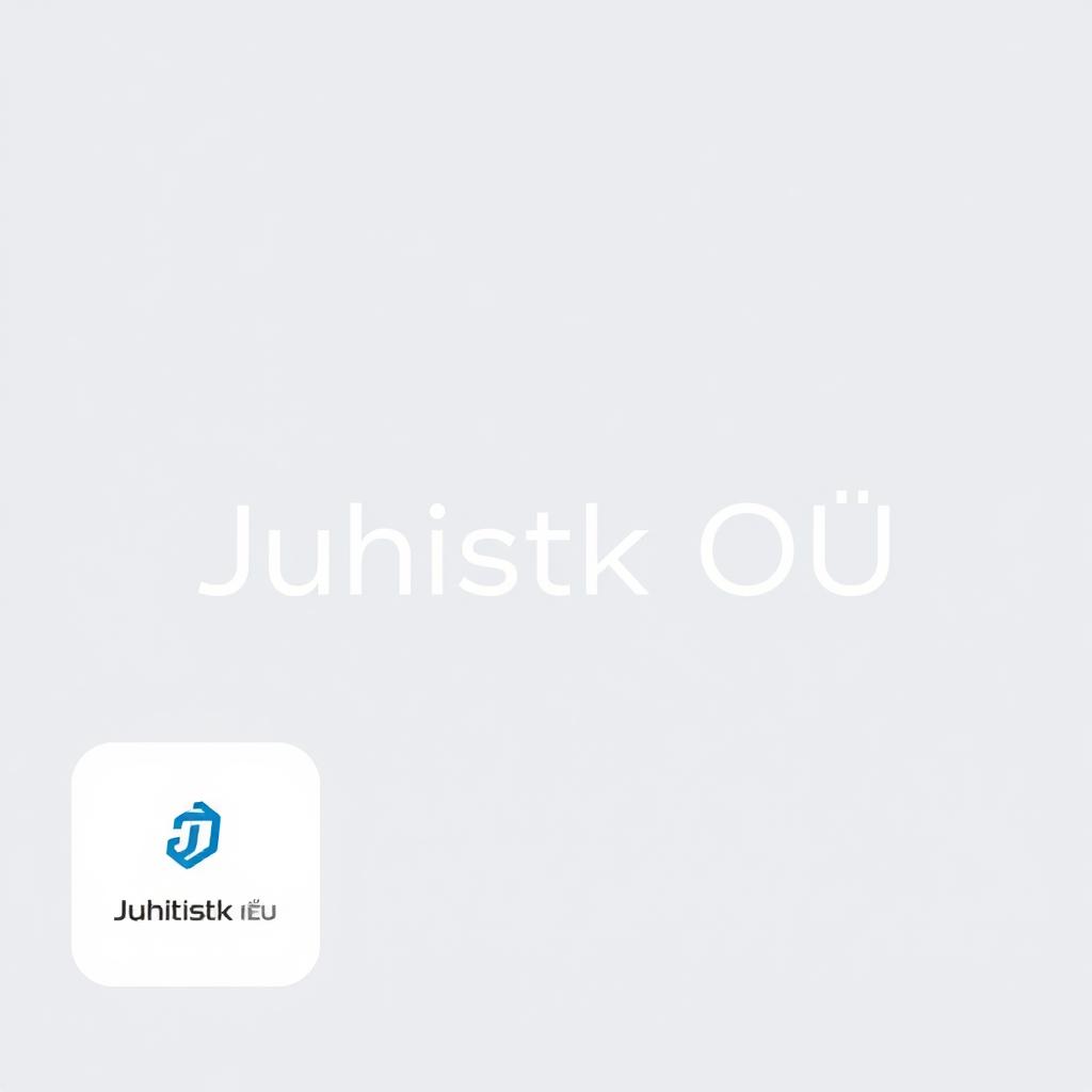 A modern and elegant logo design for a company named 'Juhistik OÜ'