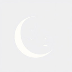 A creatively designed logo featuring a crescent moon that simultaneously resembles an elephant's tusk