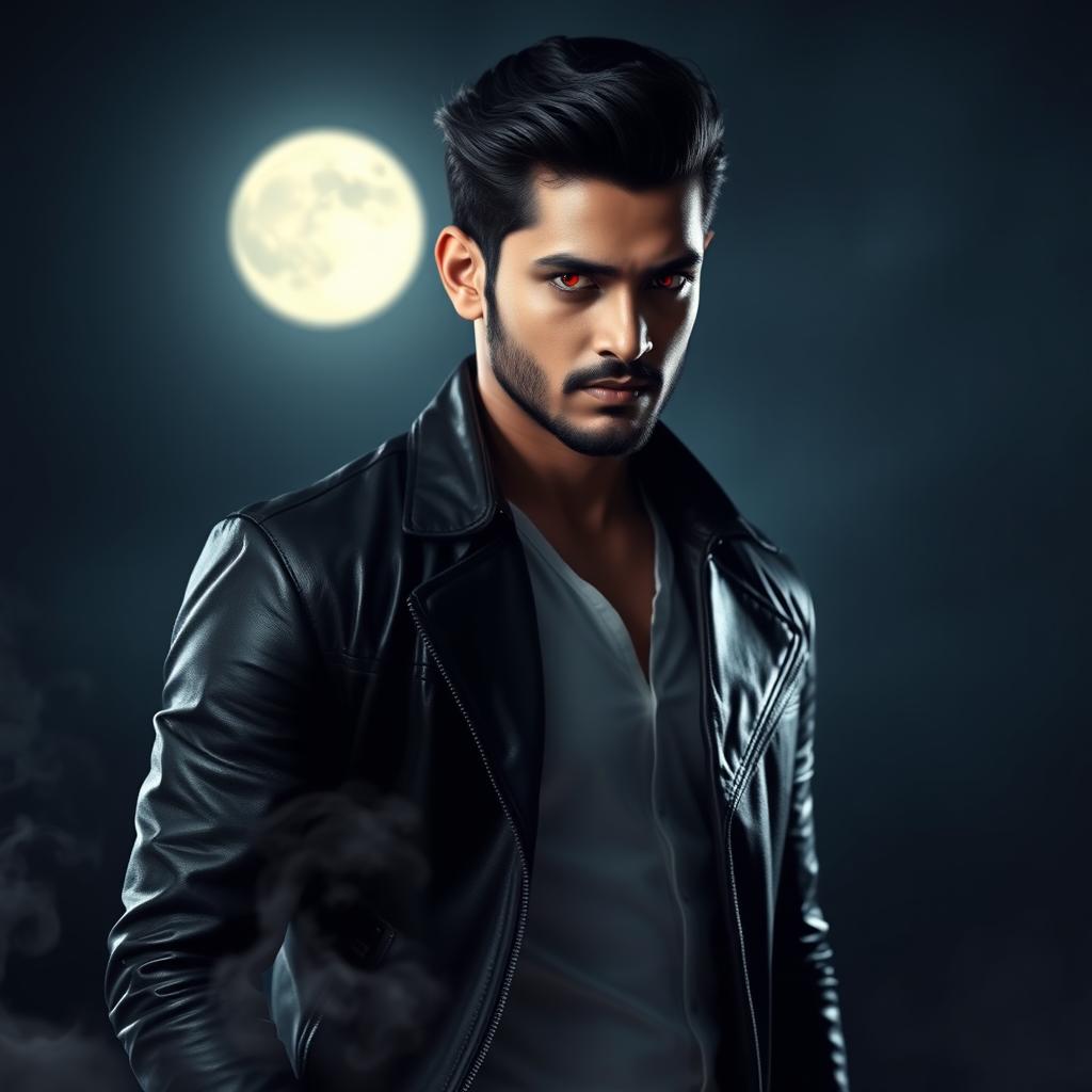 A strikingly handsome Tamil actor transformed into a vampire