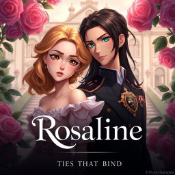 A romantic and mysterious 2D animation scene featuring two main characters