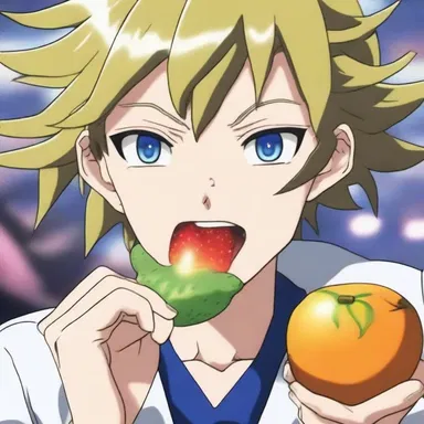 In the anime series, the protagonist gains incredible strength by consuming a unique amylum-infused fruit.