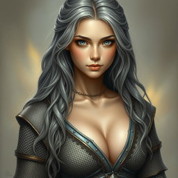 A realistic portrait of a sun cleric healer, a kind and shy girl with a slim figure