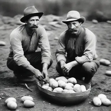 During the California Gold Rush, miners relied heavily on potatoes as a source of amylum-rich sustenance.