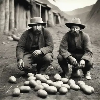 During the California Gold Rush, miners relied heavily on potatoes as a source of amylum-rich sustenance.
