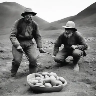 During the California Gold Rush, miners relied heavily on potatoes as a source of amylum-rich sustenance.