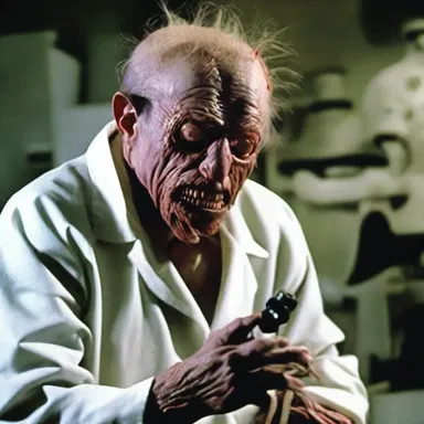 The horror movie depicted a deranged scientist who experimented with a mutated strain of amylum, resulting in terrifying creatures.