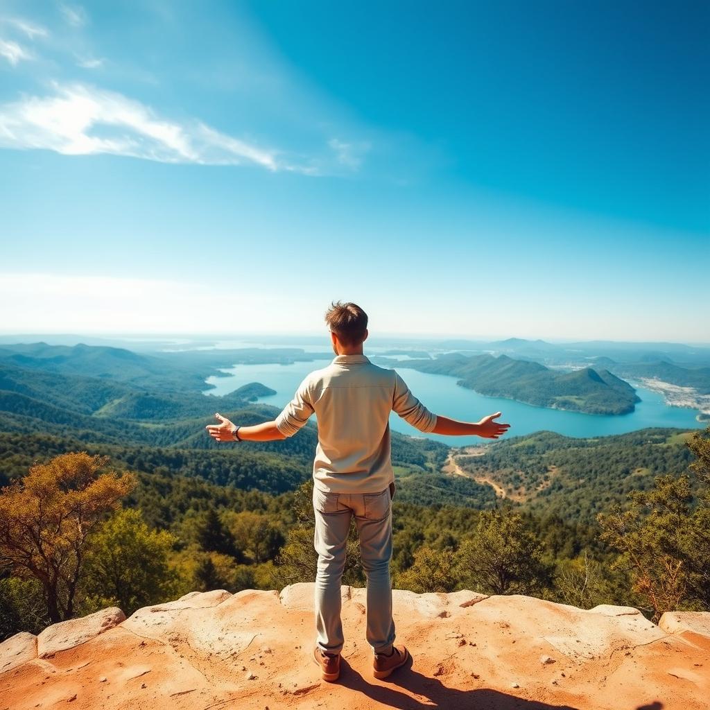 A stunning panoramic view overlooking a breathtaking landscape