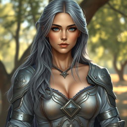 A realistic depiction of an innocent and shy European woman, embodying a kind and caring demeanor