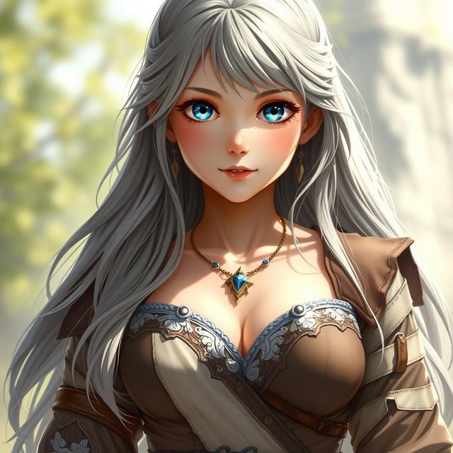 A realistic portrayal of a sun cleric healer, depicted as an innocent, kind, and shy girl