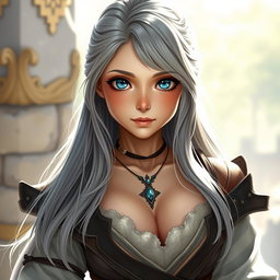 A realistic portrayal of a sun cleric healer, depicted as an innocent, kind, and shy girl