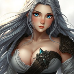 A realistic image of a sun cleric healer, depicting an innocent and kind looking European girl