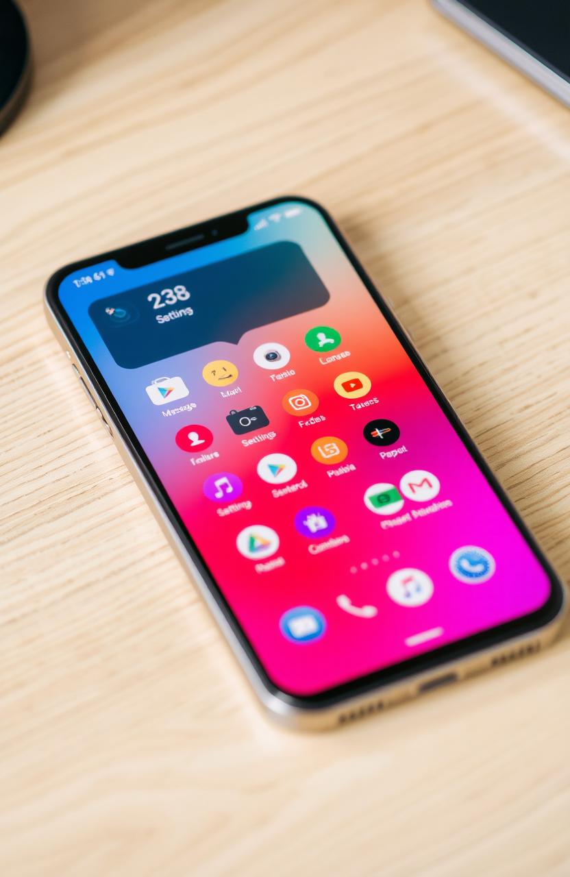 Vibrant Smartphone App Interface Design