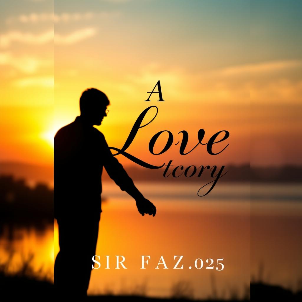 A romantic and captivating novel cover design for the title "A Love Story" by Sir Faraz, 2025